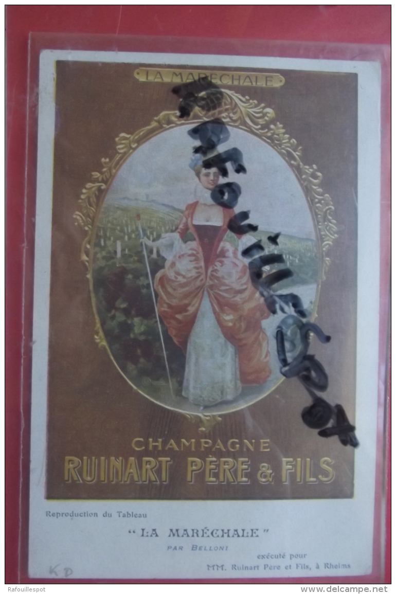 Cp Pub  Champagne Ruinart Pere &amp; Fils " La Marechale " - Advertising