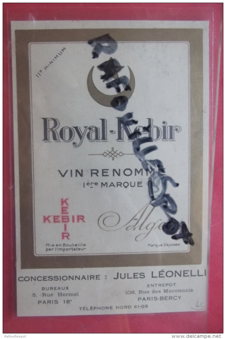 Cp Pub Royal Kebir Vin Renommé Alger Concessionnaire Jules Leonelli - Advertising