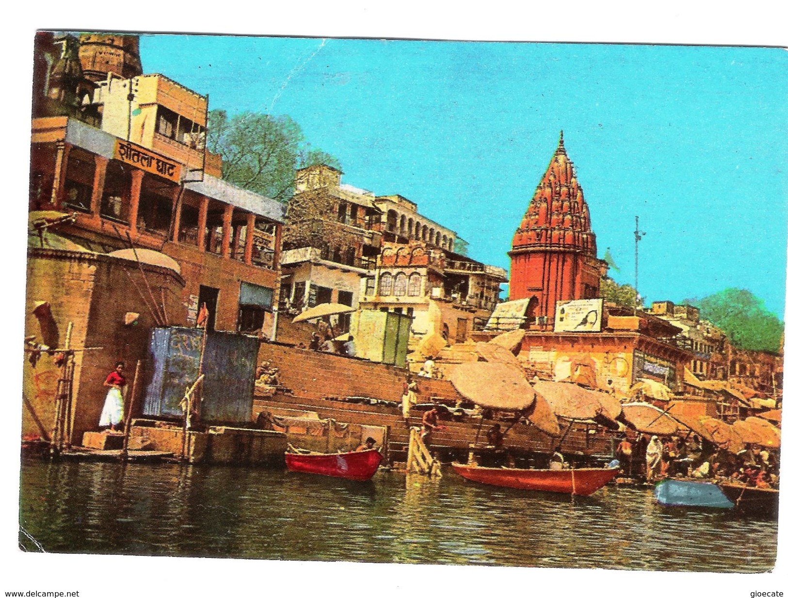 DASASWMEDH E SHEETLA GHAT, VARANASI - VIAGGIATA 1980 - (818) - India