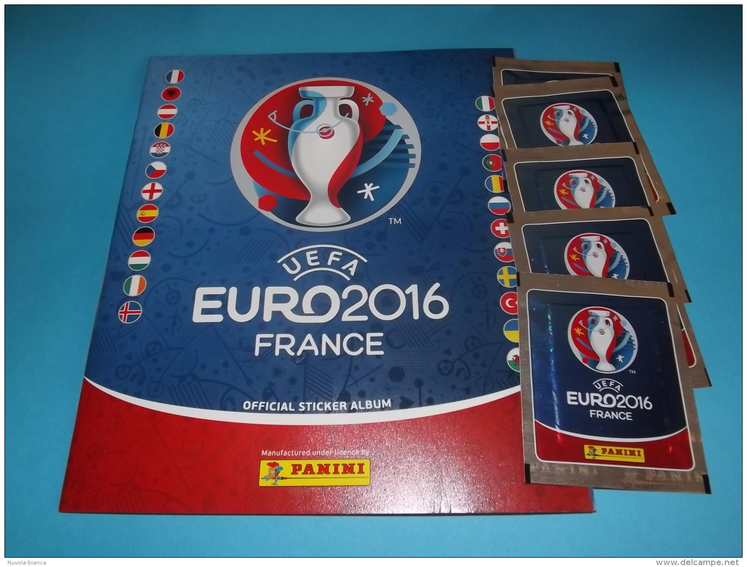 Euro 2016 France Uefa,album Vuoto+5 Bustine Con Figurine Panini - Edizione Francese