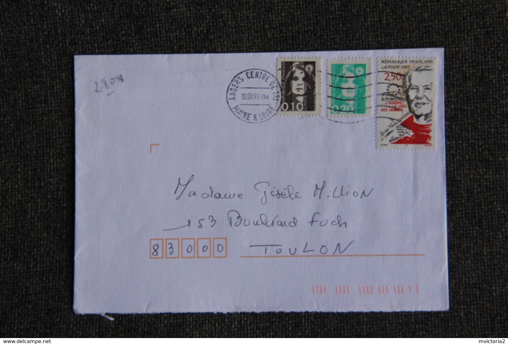 Enveloppe Timbrée D'ANGERS à TOULON - 1961-....