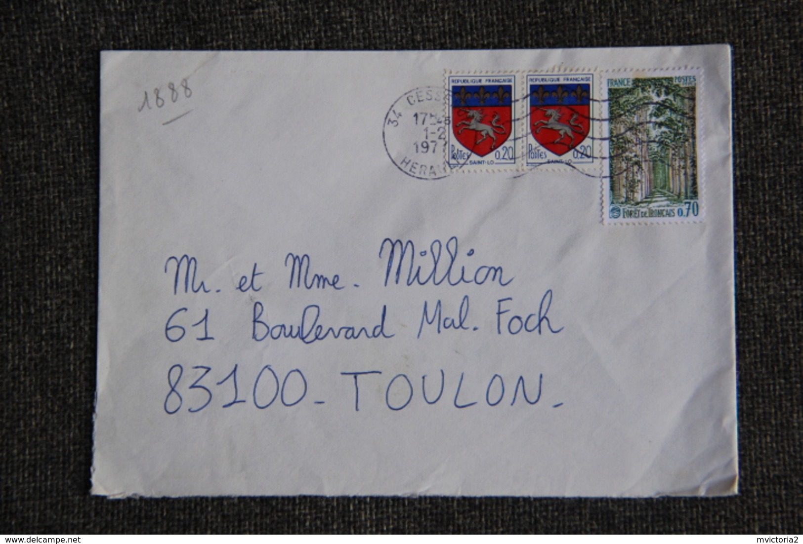 Enveloppe Timbrée De CESSENON à TOULON ( YT - 1888) - 1961-....