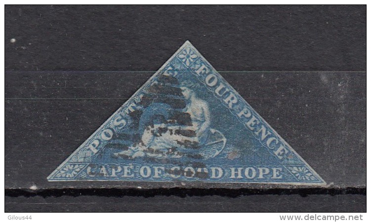 Cap Of Good Hope   Papier Azuré YT N°2  4p Bleu - Cap De Bonne Espérance (1853-1904)