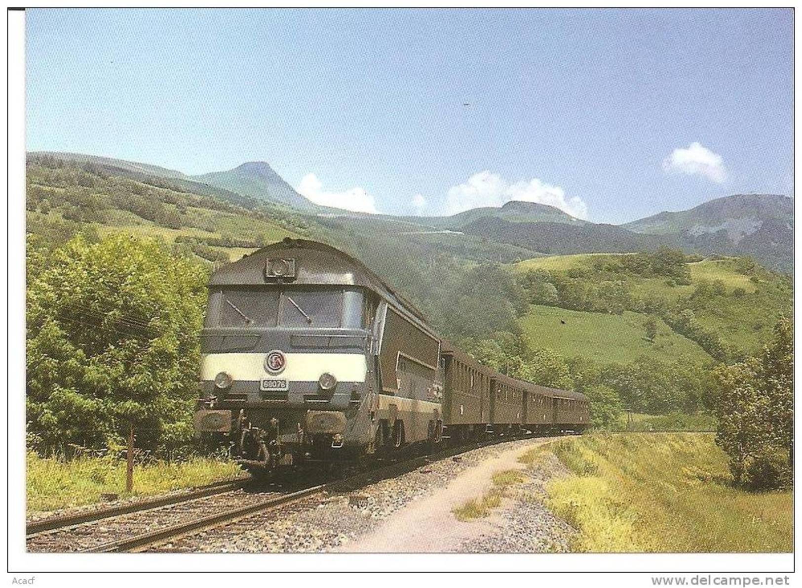 ART N°13  -  Loco A1A A1A 68076 Et Train Le Mont-Dore - Paris, Du Côté De La Bourboule (63) - Trains