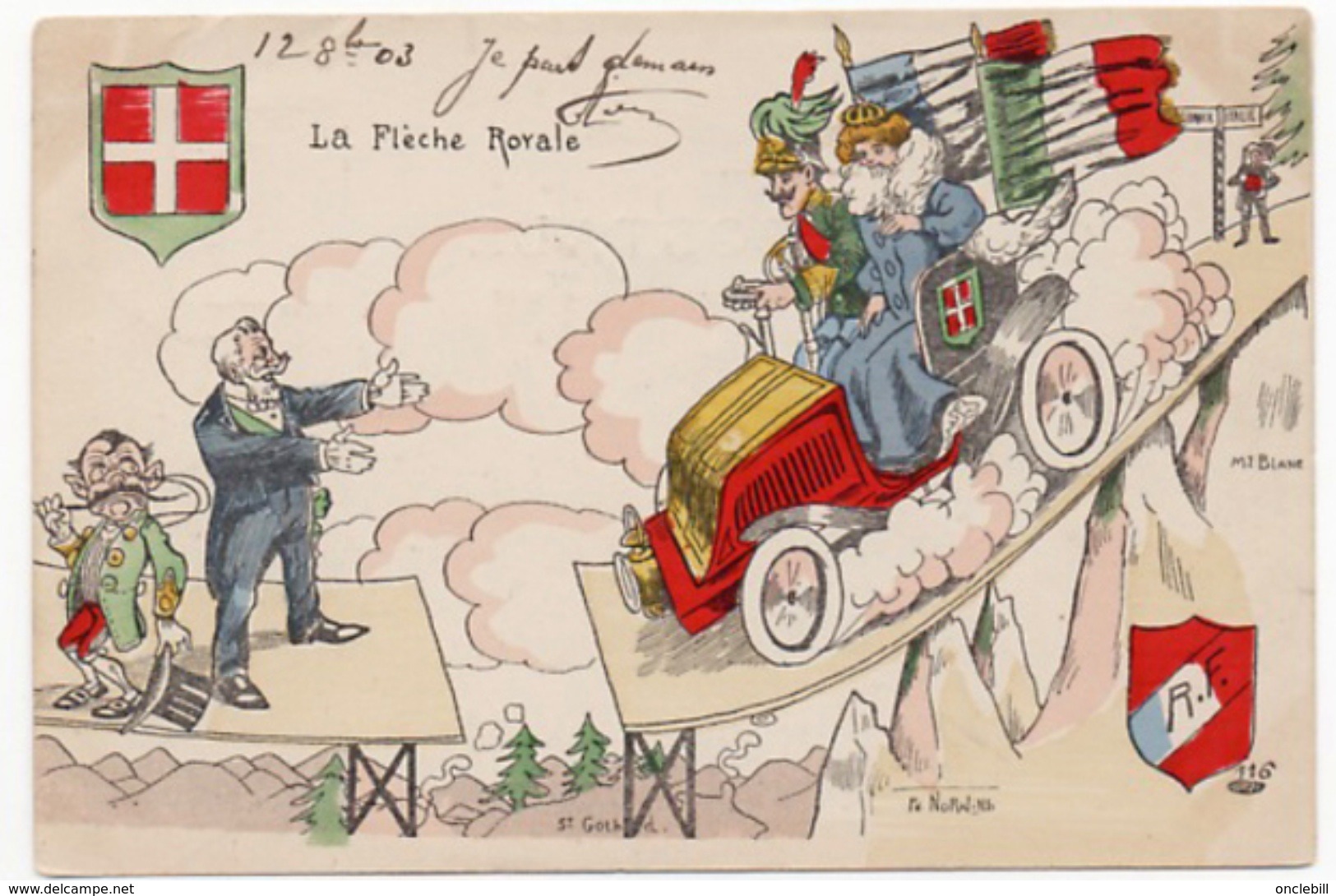 Norwins Caricature Satirique Voyage Du Roi D´Italie à Paris 1903 Très Bon état - Norwins