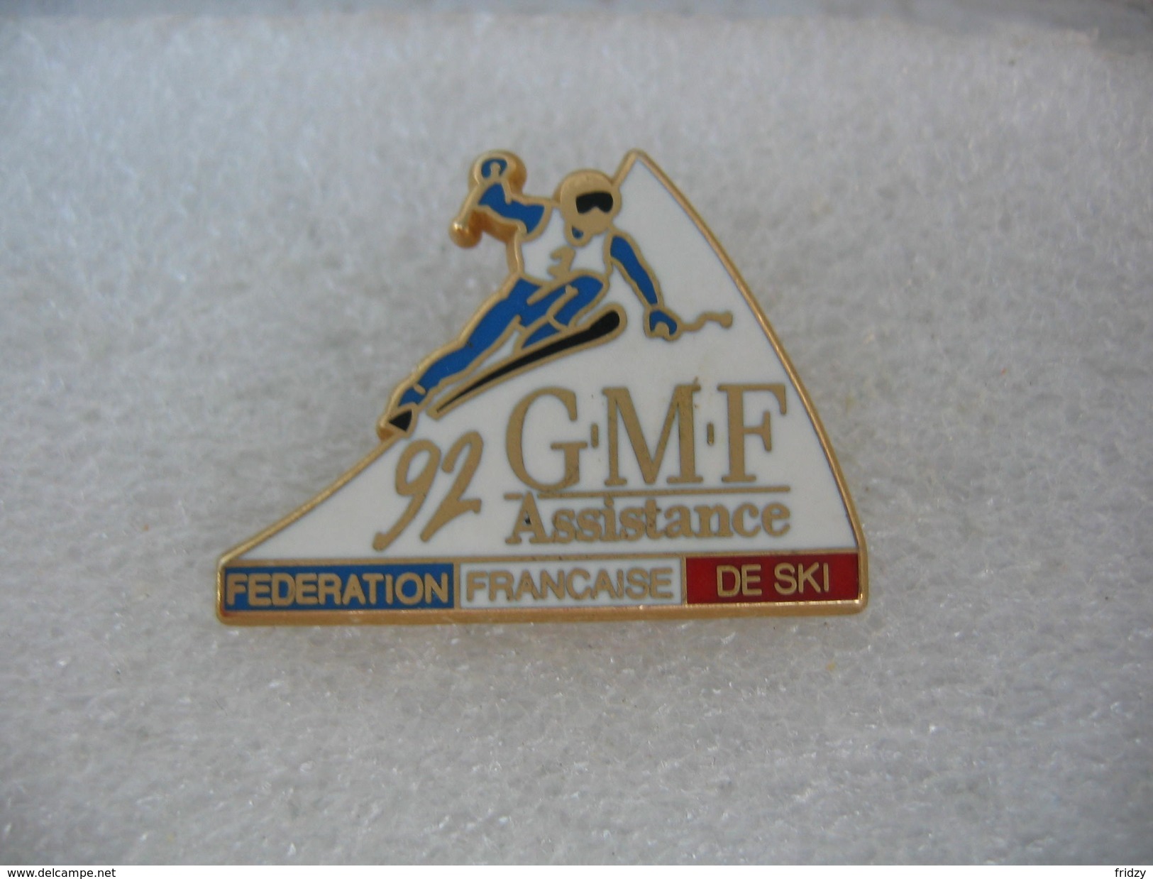 Pin's Arthus Bertrand De La Fédération Francaise De Ski. GMF Assistance En 92 - Sports D'hiver