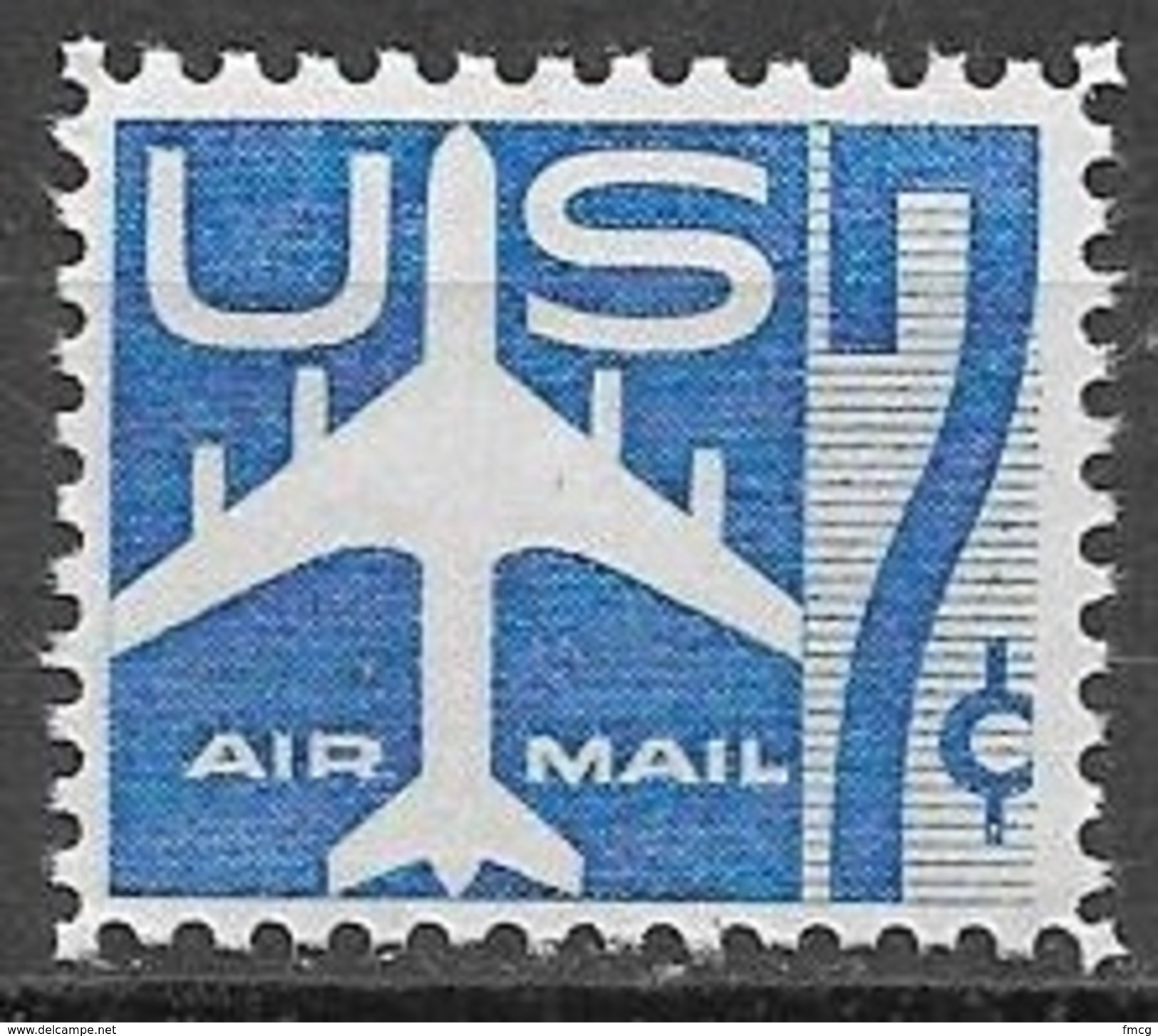 1958 7 Cents Jet, Blue, Airmail, Mint Never Hinged - 2b. 1941-1960 Unused