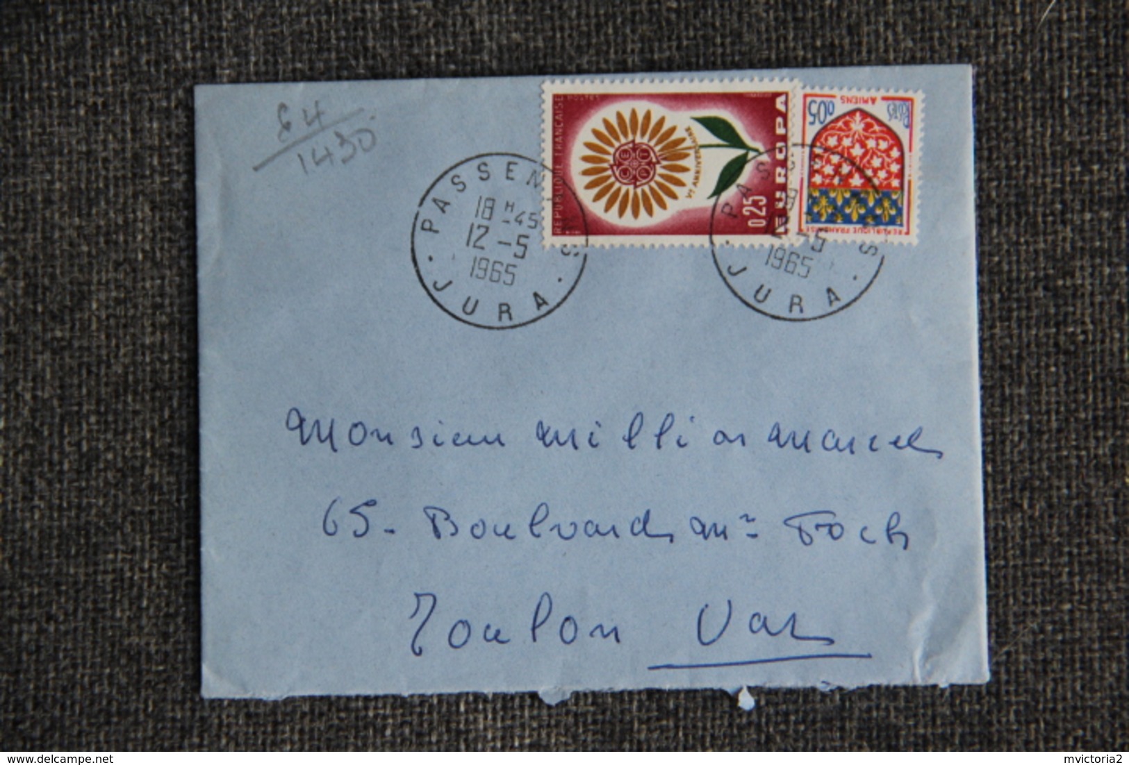 Enveloppe Timbrée Envoyée De PASSENANS à TOULON ( YT :64 /1430) - 1961-....