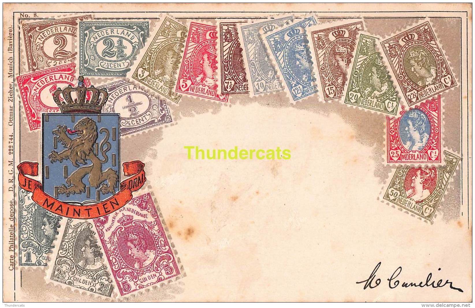 CPA  NEDERLAND PAYS BAS TIMBRES POSTZEGELS JE MAINTIEN DRAI OTTMAR ZIEHER STAMPS - Timbres (représentations)