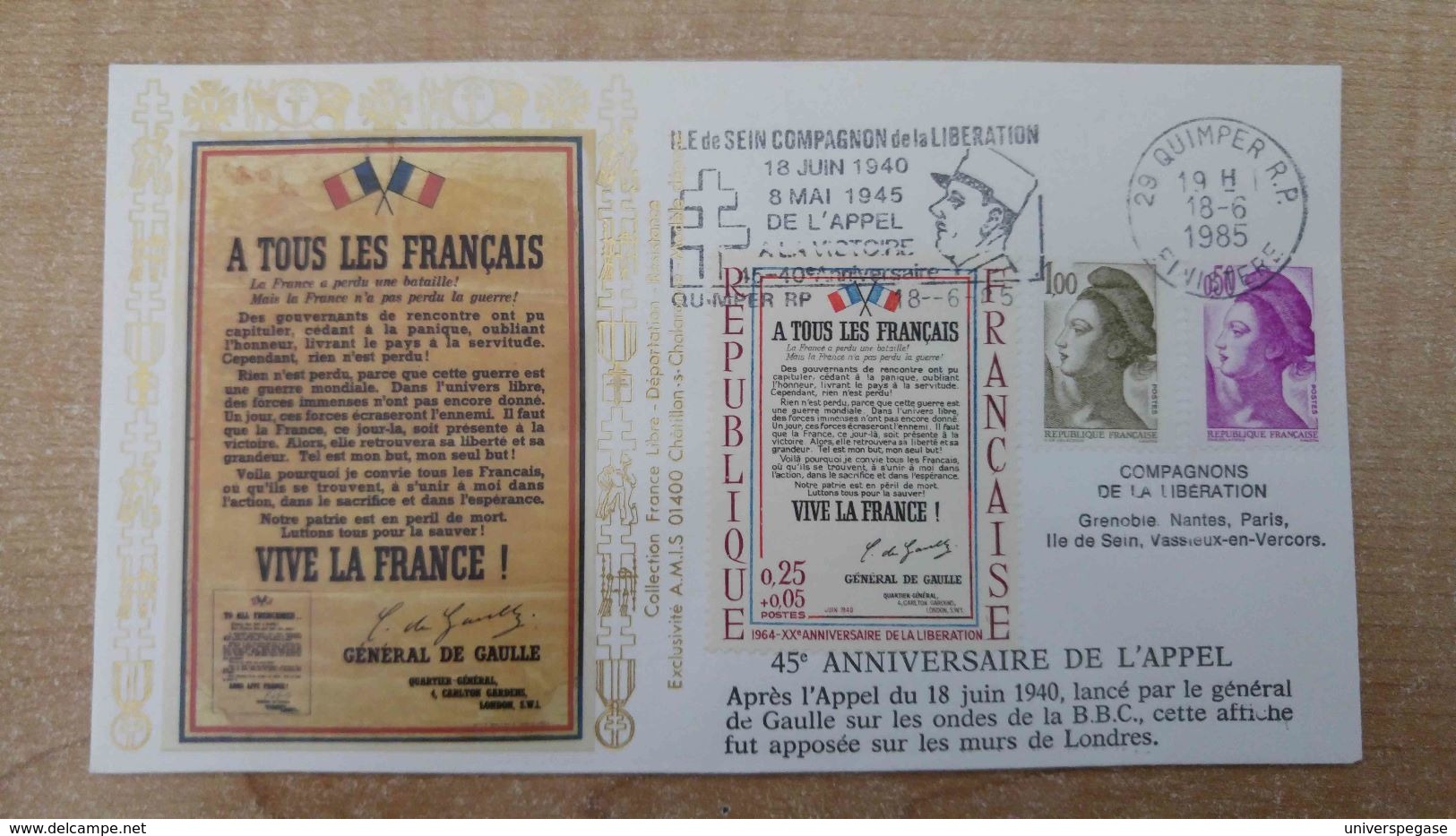 FDC - Générale De Gaulle - Quimper - De Gaulle (General)