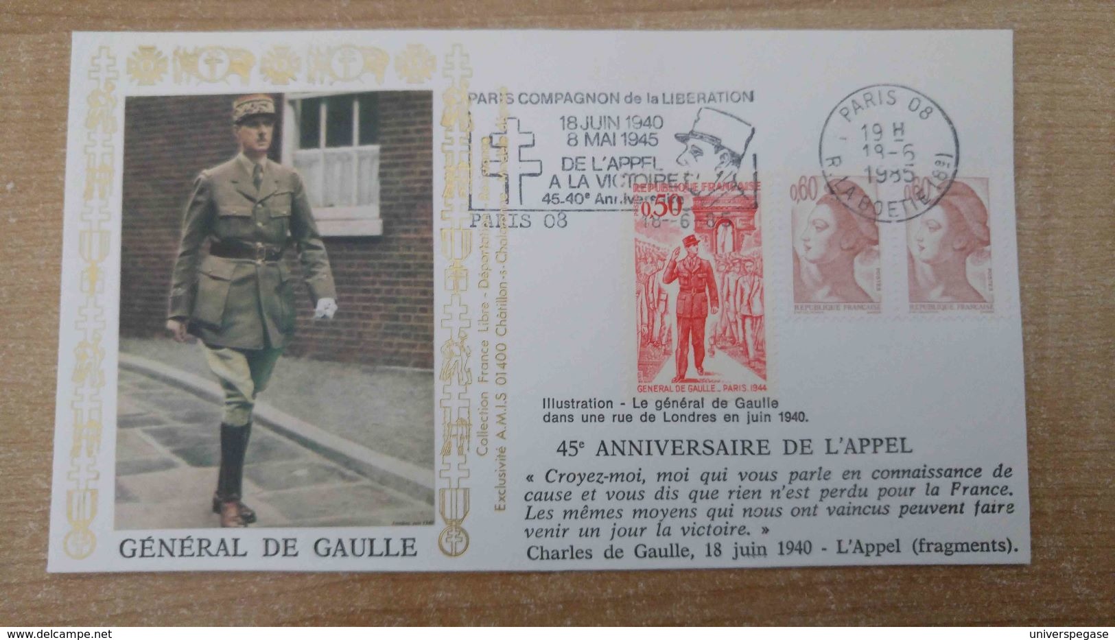 FDC - Générale De Gaulle - Guerre Mondiale (Seconde)