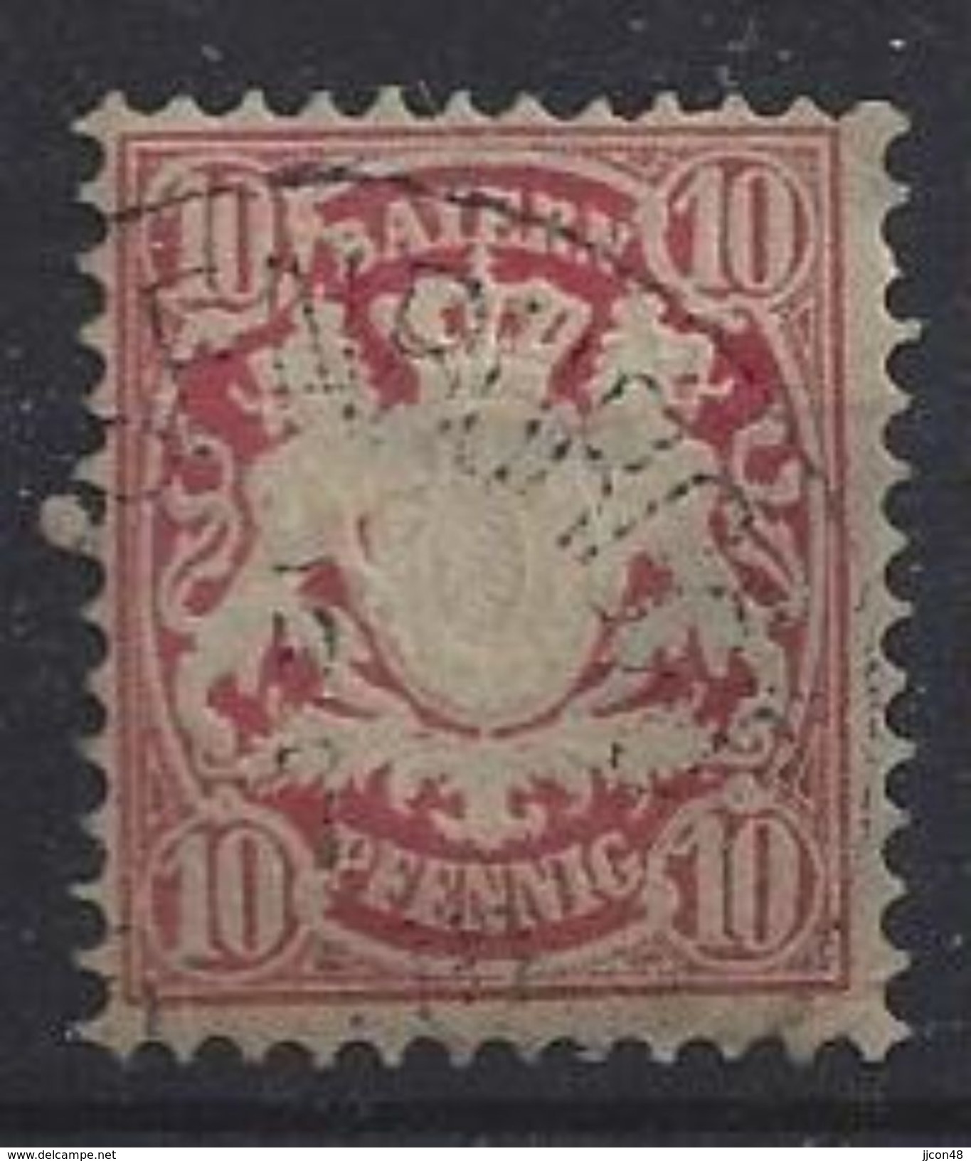 Bayern 1876 10pf (o) Mi.39b - Other & Unclassified