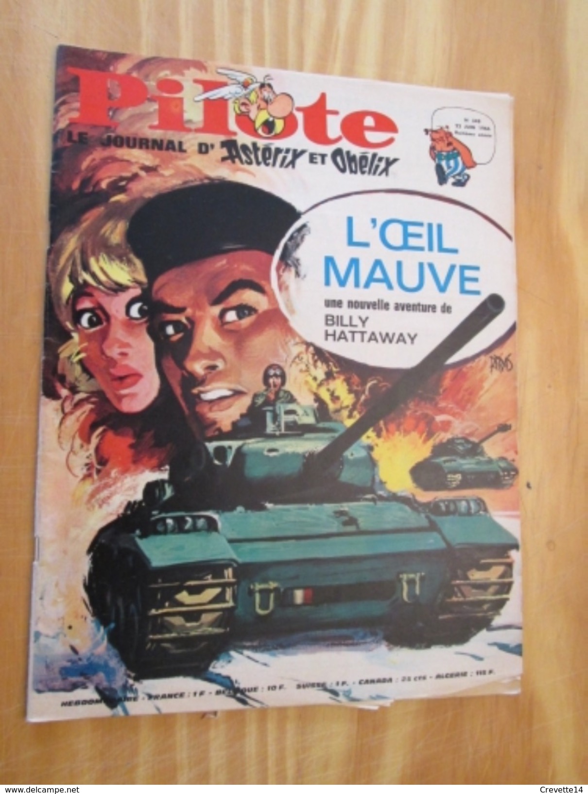 BD314 Revue PILOTE N°348 23 Juin 1966 .    Couverture L'OEIL MAUVE BILLY HATTAWAY  , Avec Son Superbe PILOTORAMA : Monts - Pilote