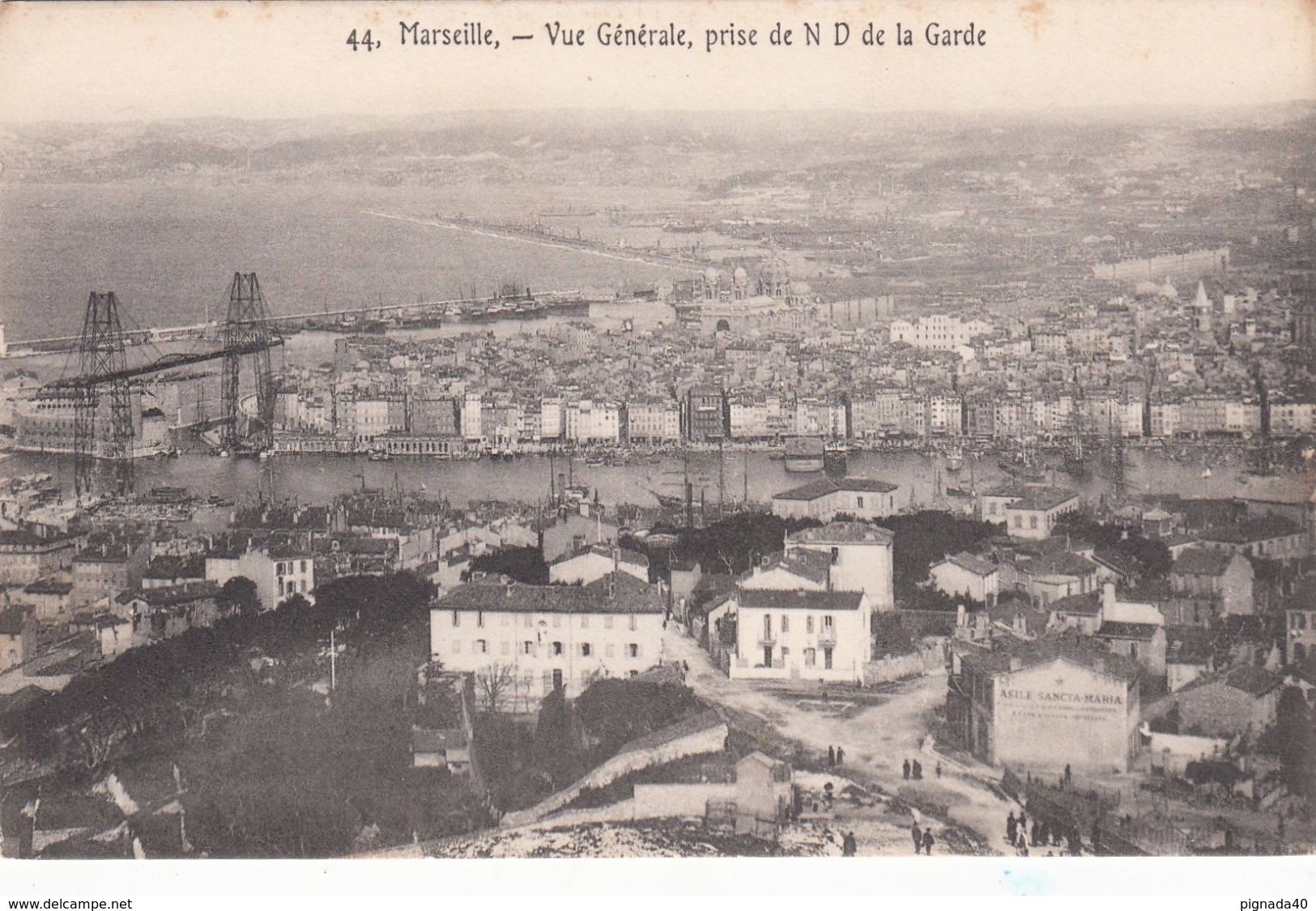 Cp , 13 , MARSEILLE , Vue Générale, Prise De N.-D. De La Garde - Zonder Classificatie