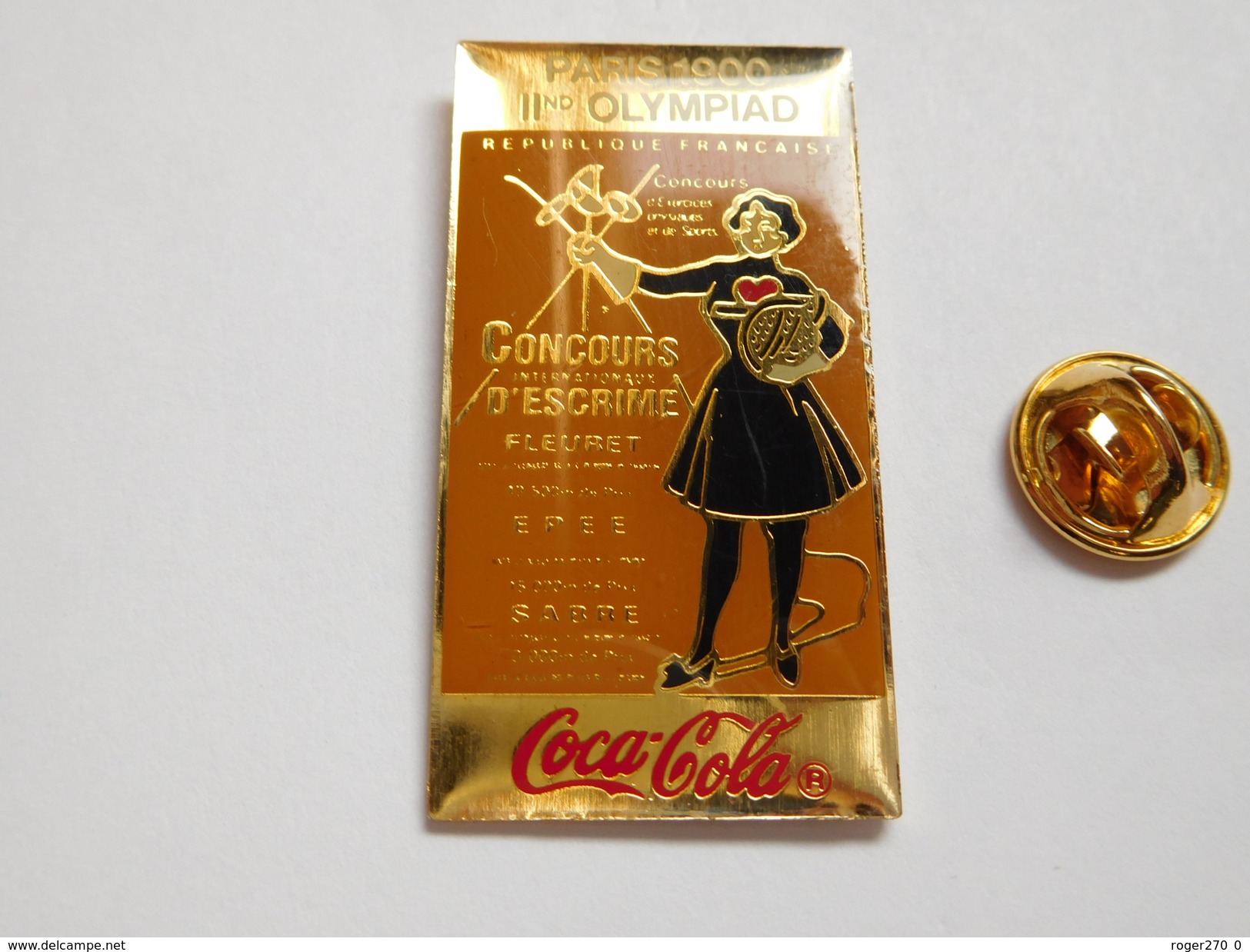 Beau Pin's , Escrime , Paris 1900 , Coca Cola - Escrime