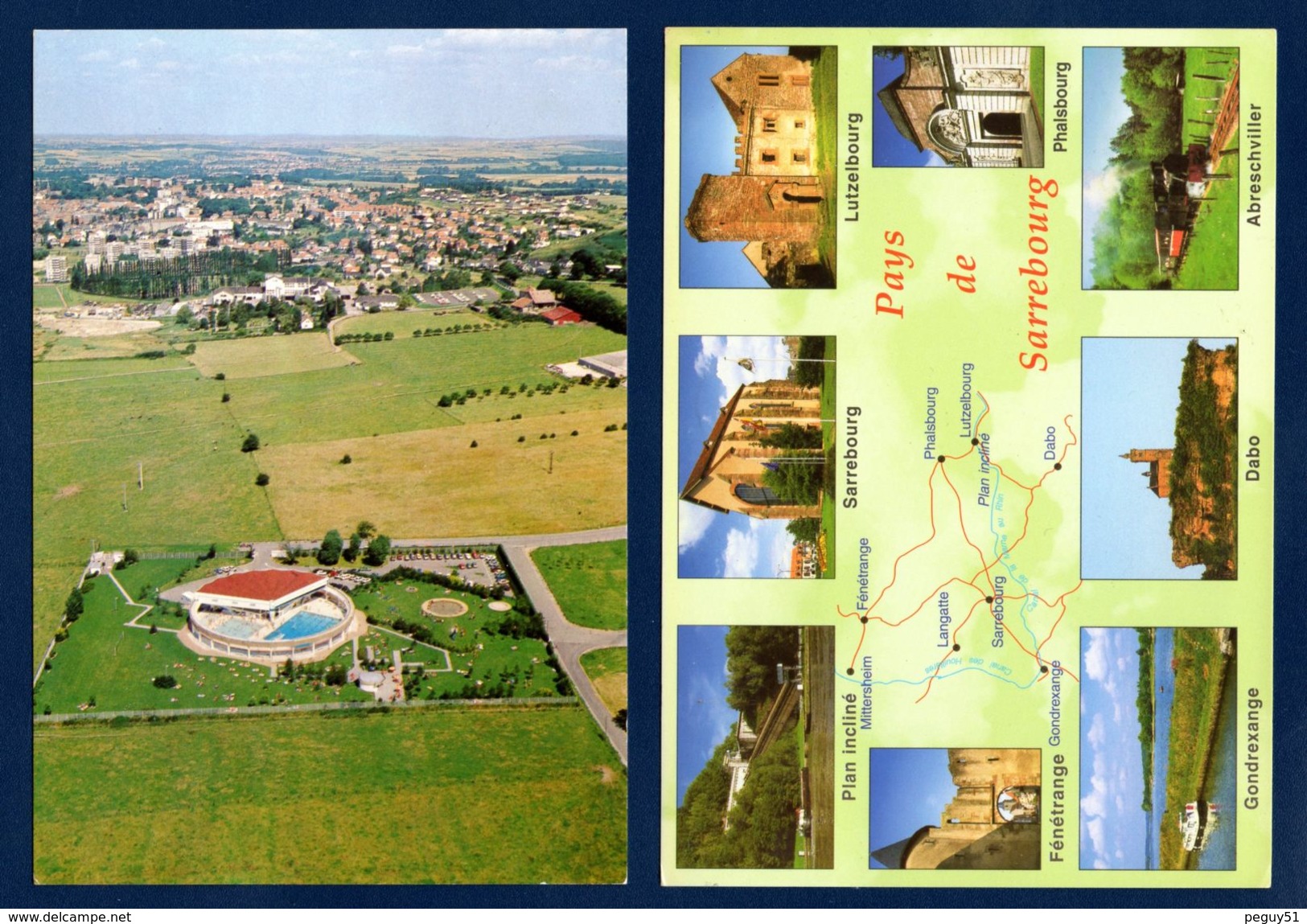 57. Sarrebourg. Lot de 14 cartes. 1985-87