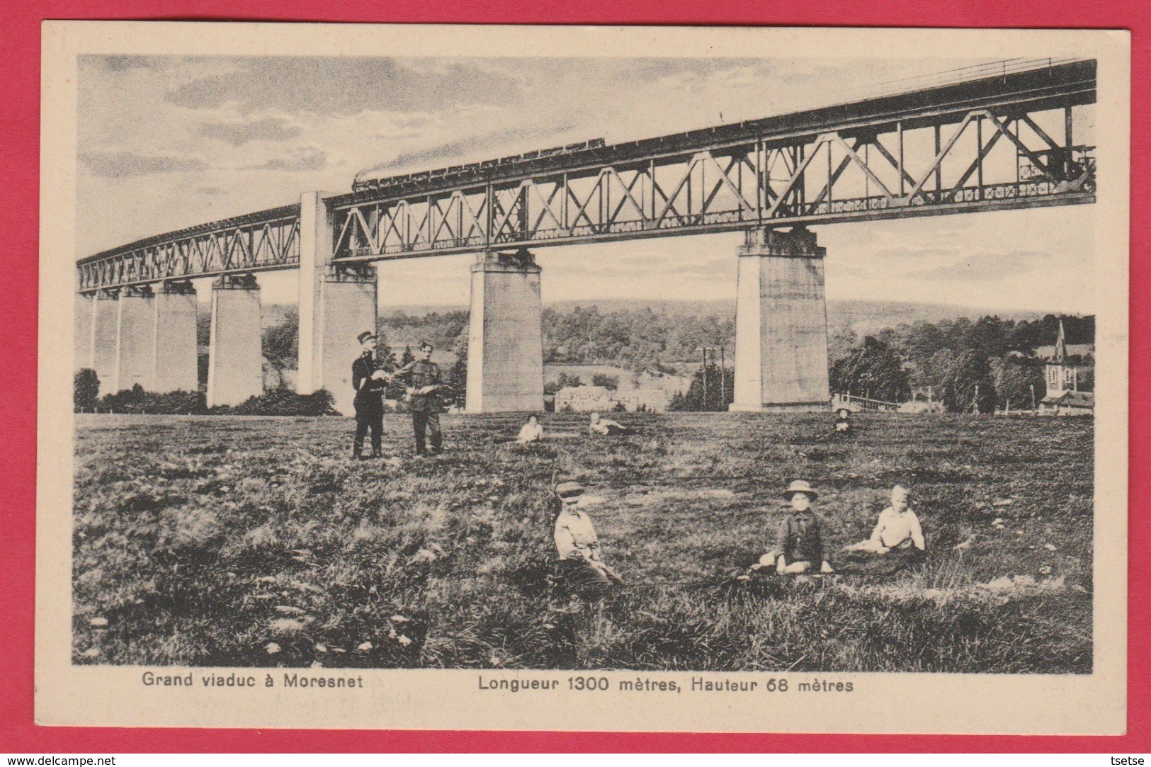 Moresnet - Grand Viaduc ... Personnages, Militaires... Enfants ( Voir Verso ) - Plombières