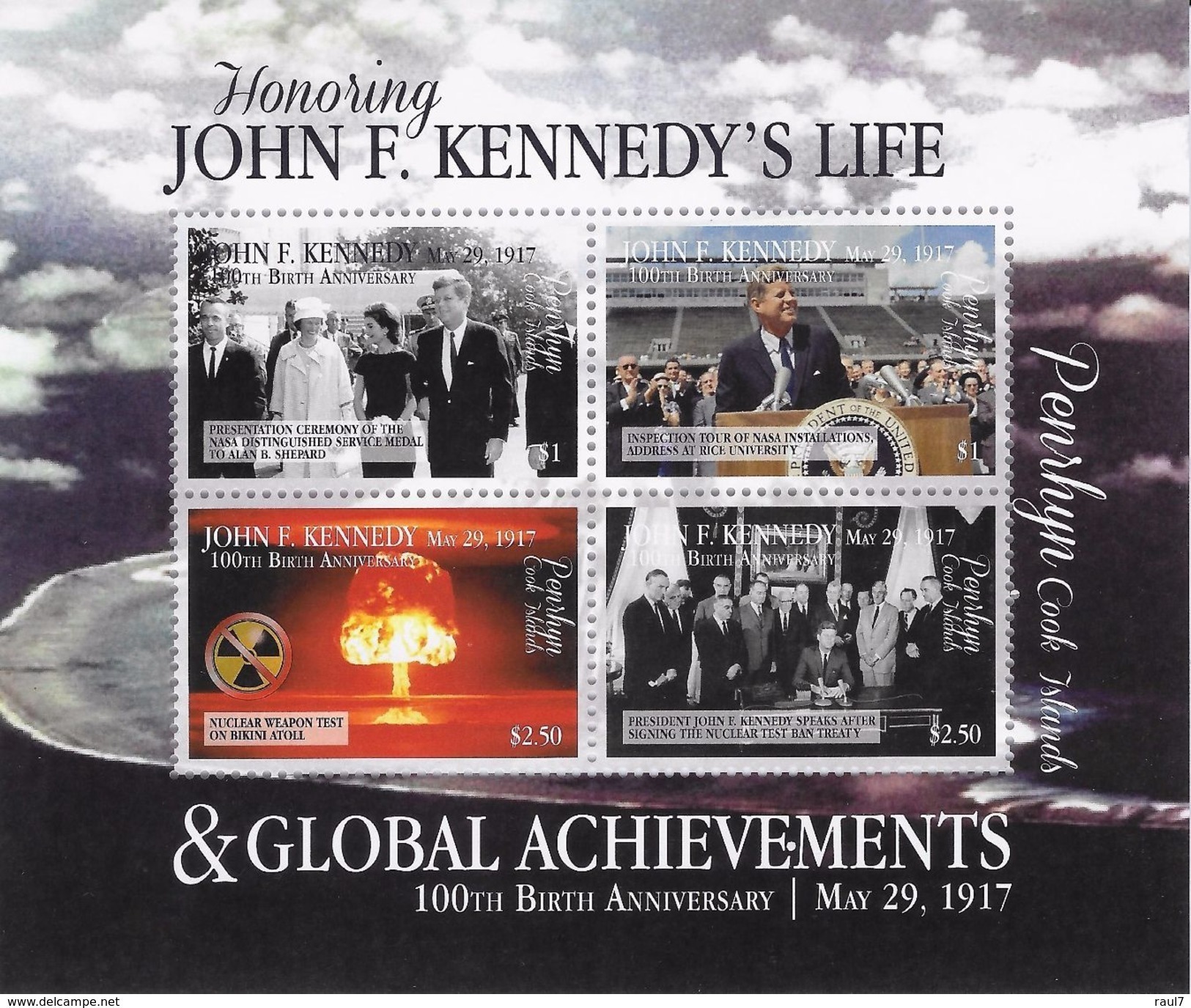 PENRHYN - 2017 - Cent De La Naissance De J.F.Kennedy  - BF Neuf // Mnh - Penrhyn