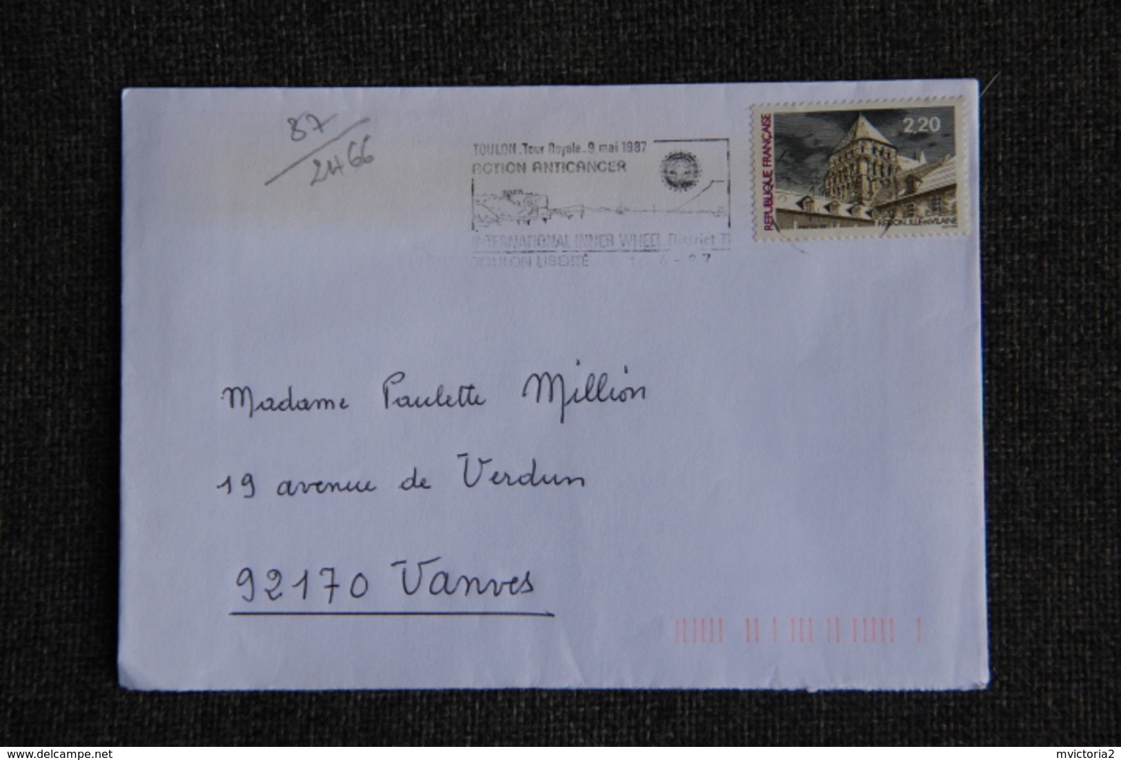 Enveloppe Timbrée Envoyée De TOULON à Destination De VANVES ( YT / 2466) - 1961-....