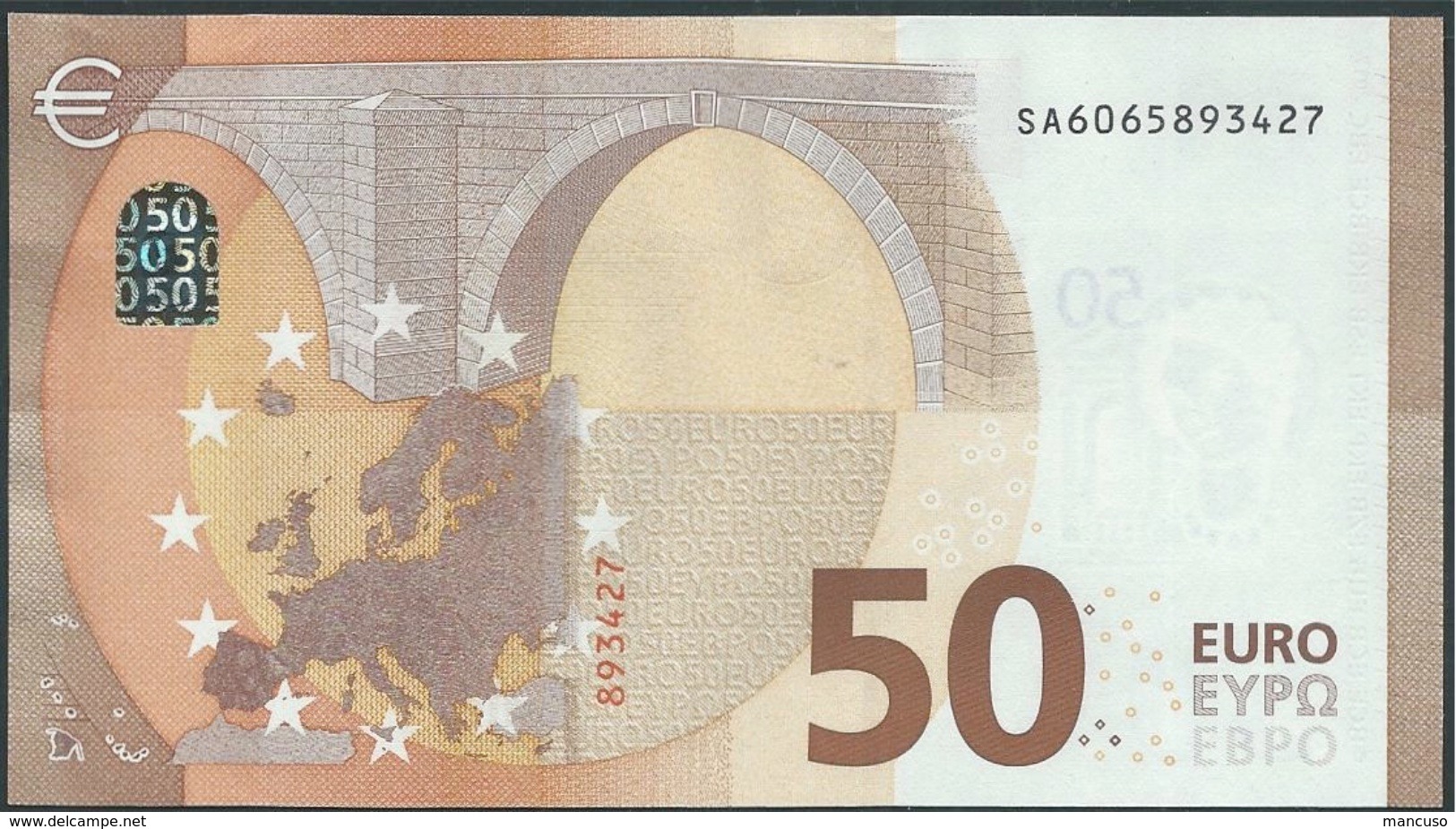 50 EURO ITALIA  SA  S006  Ch "06" - DRAGHI   UNC - 50 Euro