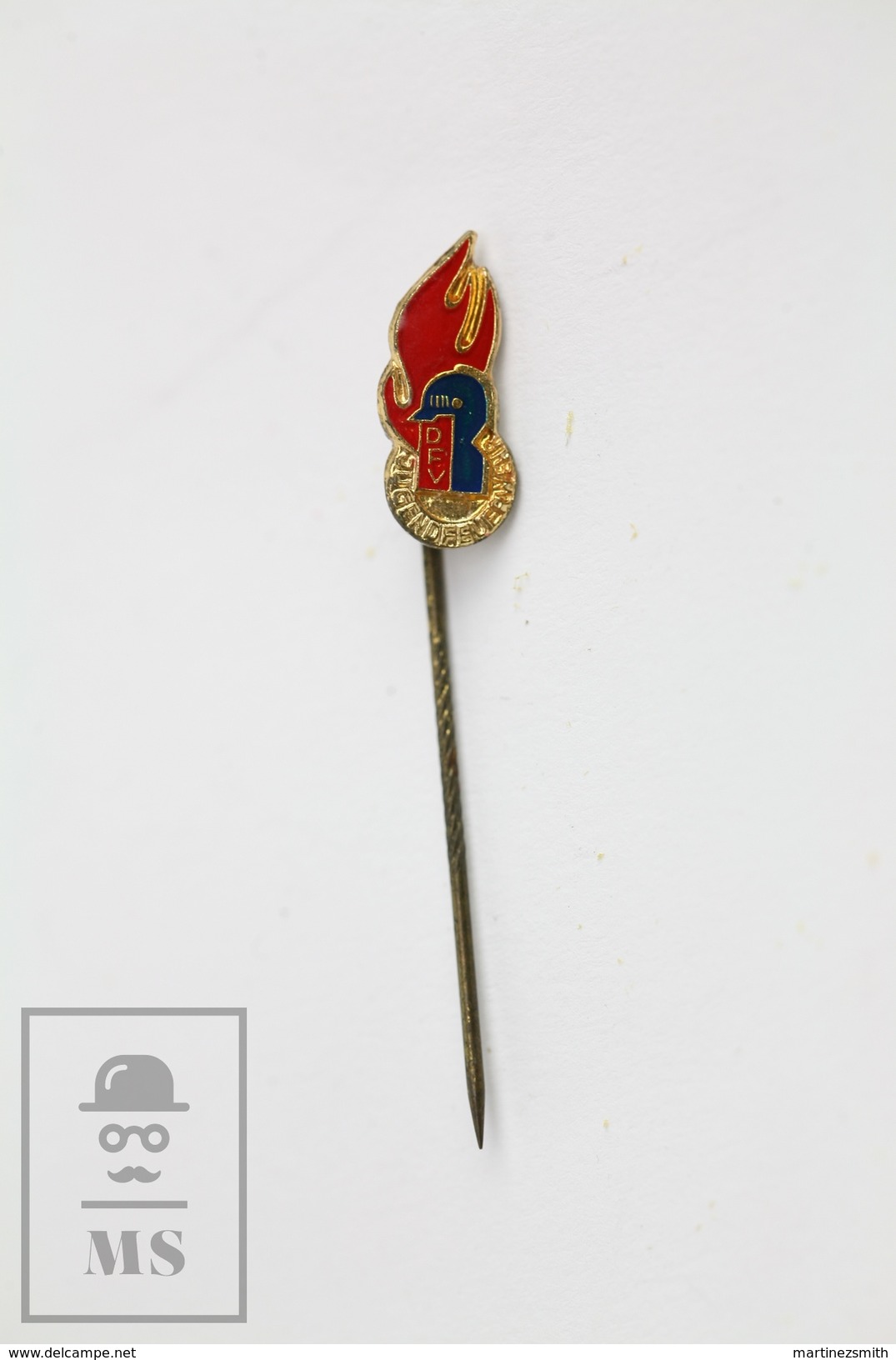 Vintage German Jugendfeuerwehr/ Firefighters Needle Pin Badge - Pompieri