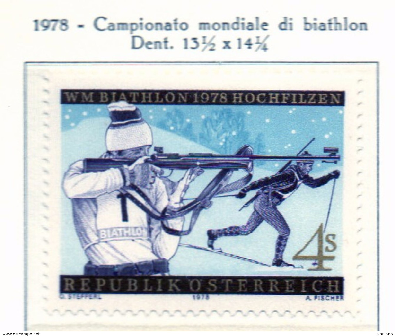 PIA - AUST - 1978  : Campionati Del Mondo Di Biathlon A Hochfilzen.  -   (Yv 1396) - Inverno