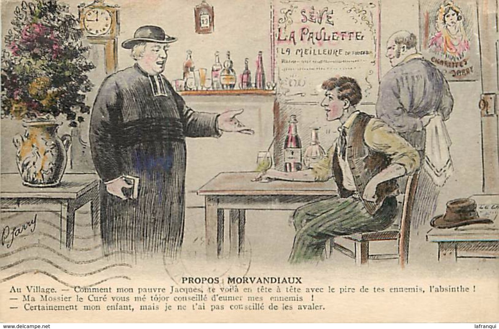 Ref 284- Humour -propos Morvandiaux - Morvan - Alcool - L Absinthe - Patois - Paysans - Paysannerie  - - Humour