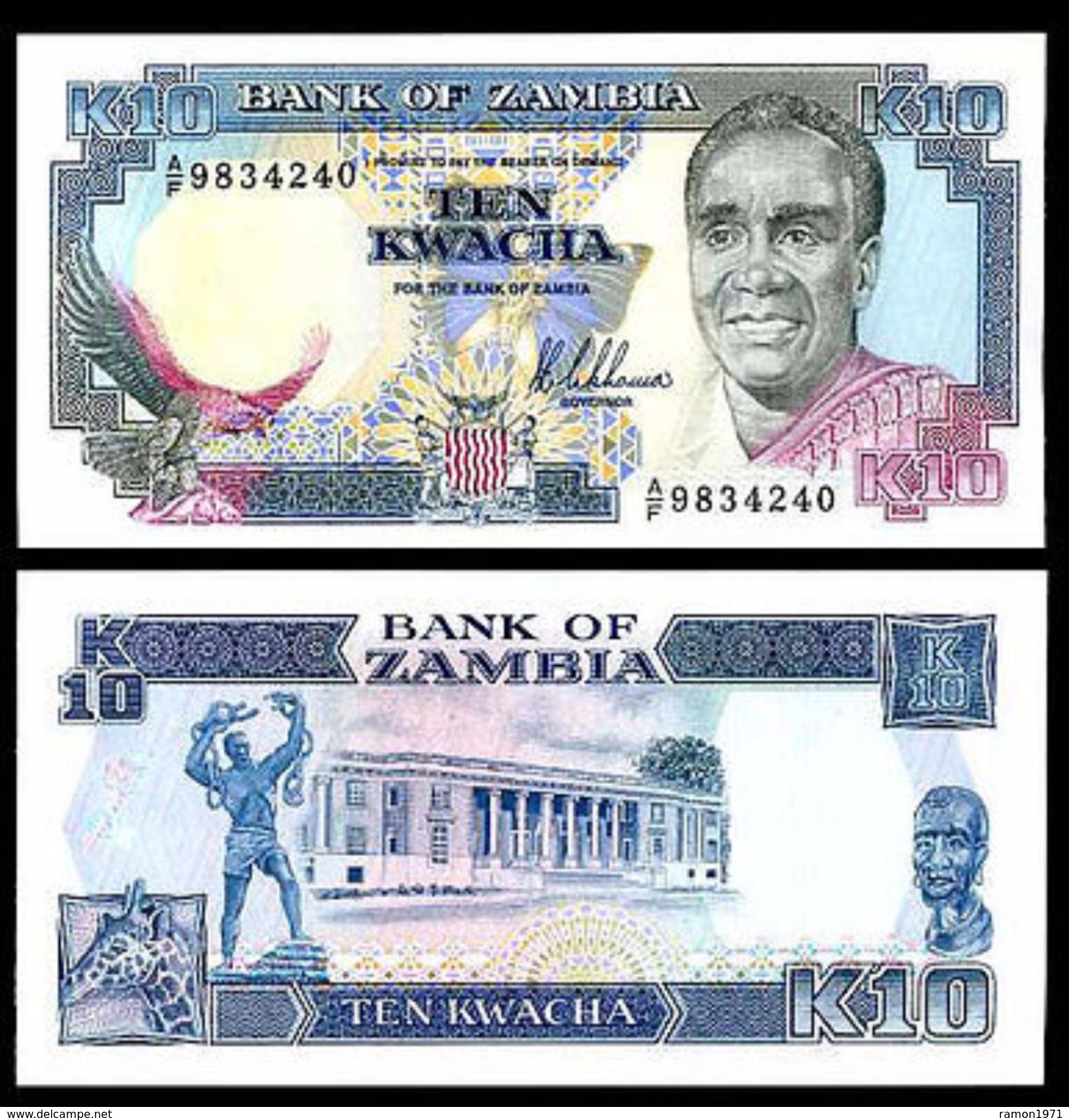 Zambia - 10 Kwacha 1989 - 91 UNC - Zambia