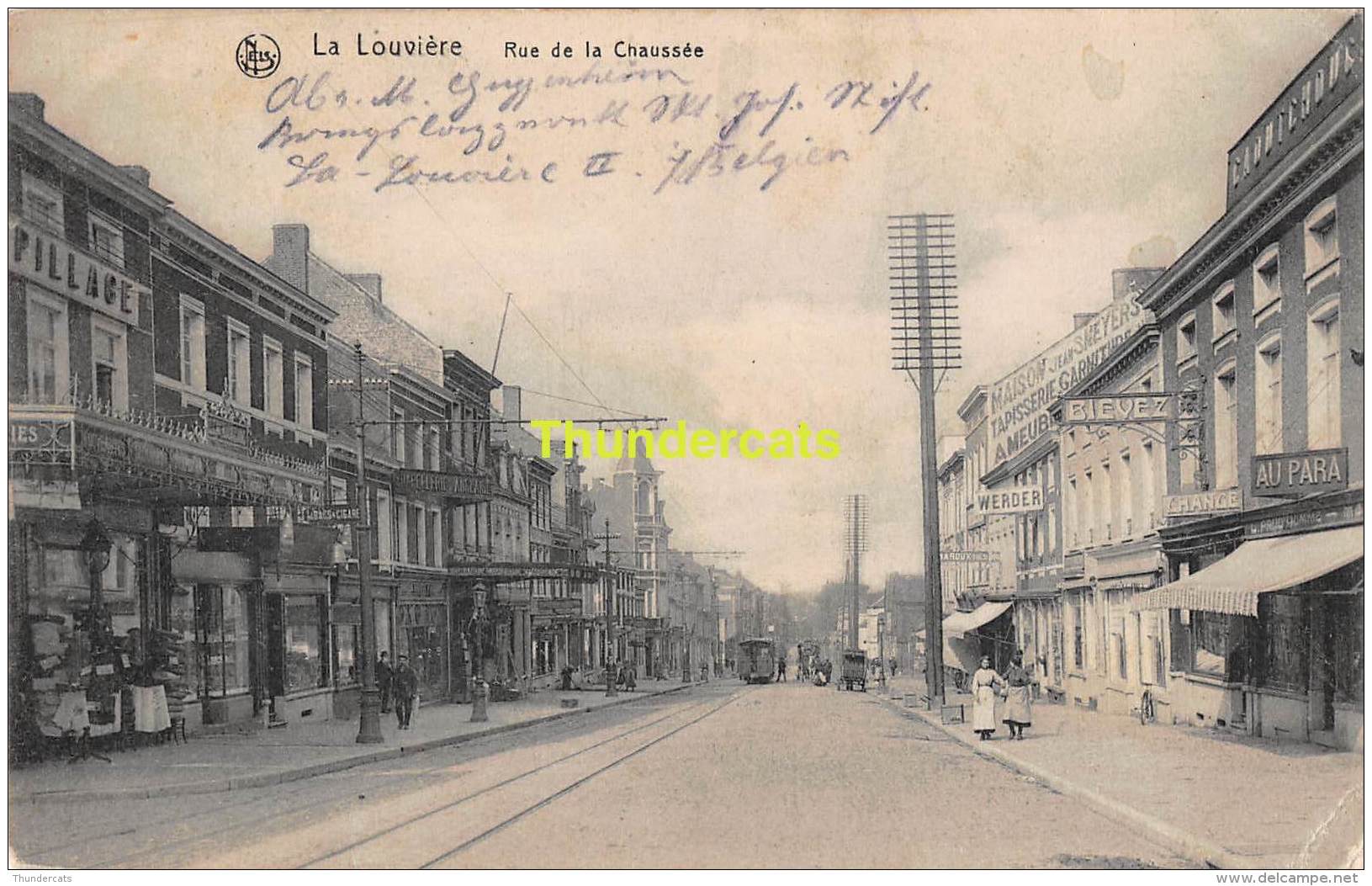 CPA LA LOUVIERE RUE DE LA CHAUSSEE - La Louvière