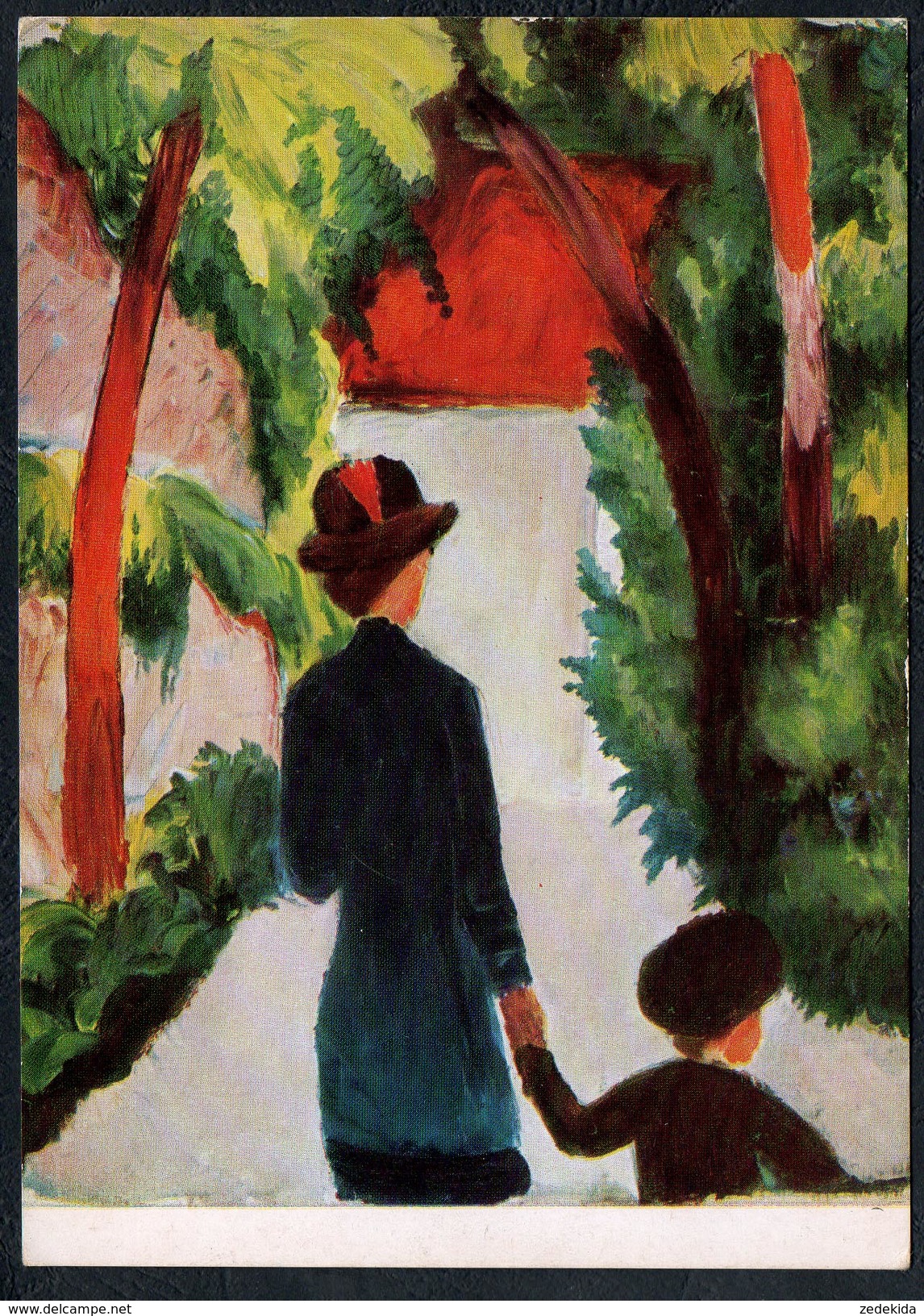 9656 - Alte Künstlerkarte - August Macke - Mutter Und Kind Im Park - Bruckmann Bildkarte 348 TOP - Gnischaf, Ruab