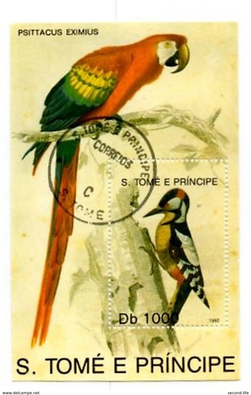 SaoTomé E Principe. Psittacus Eximius. Db 100. Minisheet - Sao Tome En Principe