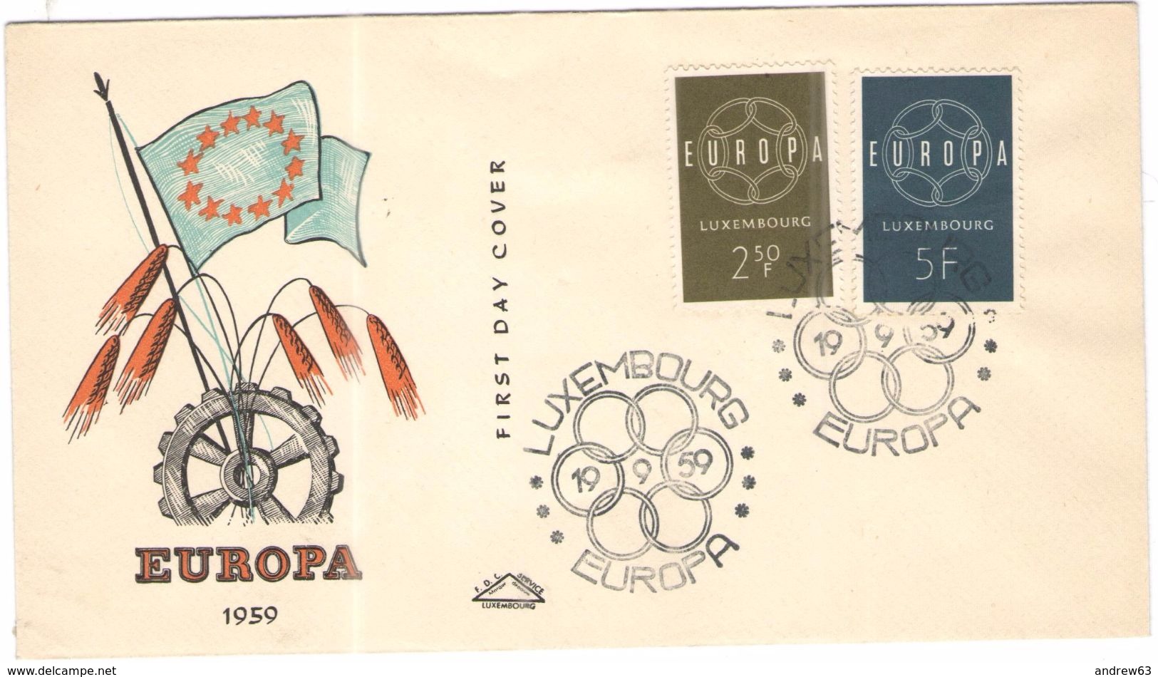 LUSSEMBURGO - LUXEMBOURG - 1959 - Europa Cept - FDC - FDC