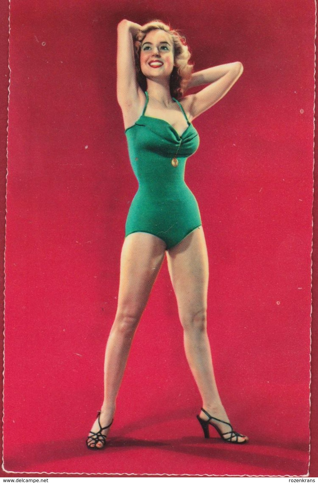 Vintage Pin Up Retro Postcard - Bath Suit Swimwear Girl Woman Maillot De Bain Mode 1950's  1960's - Pin-Ups