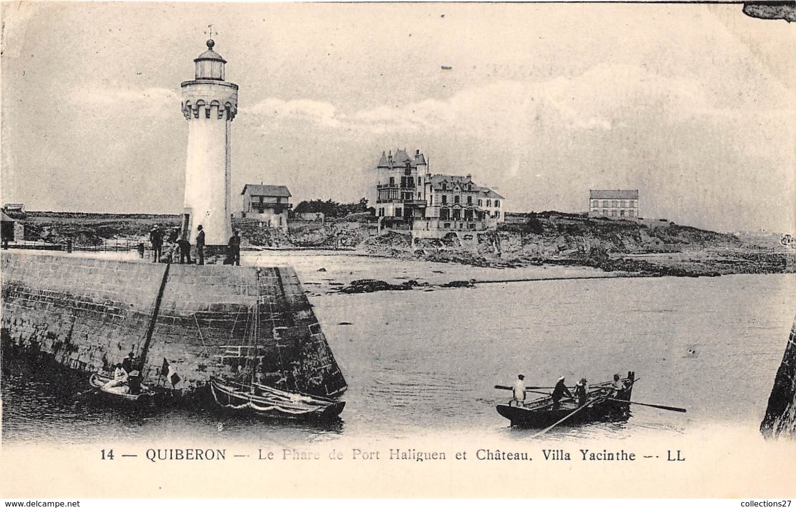 56-QUIBERON- LE PHARE DE PORT HALIGUEN ET CHTEAU ; VILLA YACINTHE - Quiberon