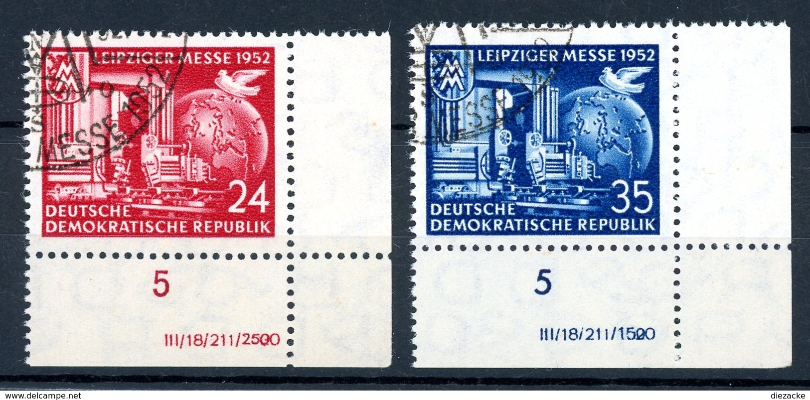 DDR MiNr. 315-16 DV Gestempelt (DD316 - Abarten Und Kuriositäten