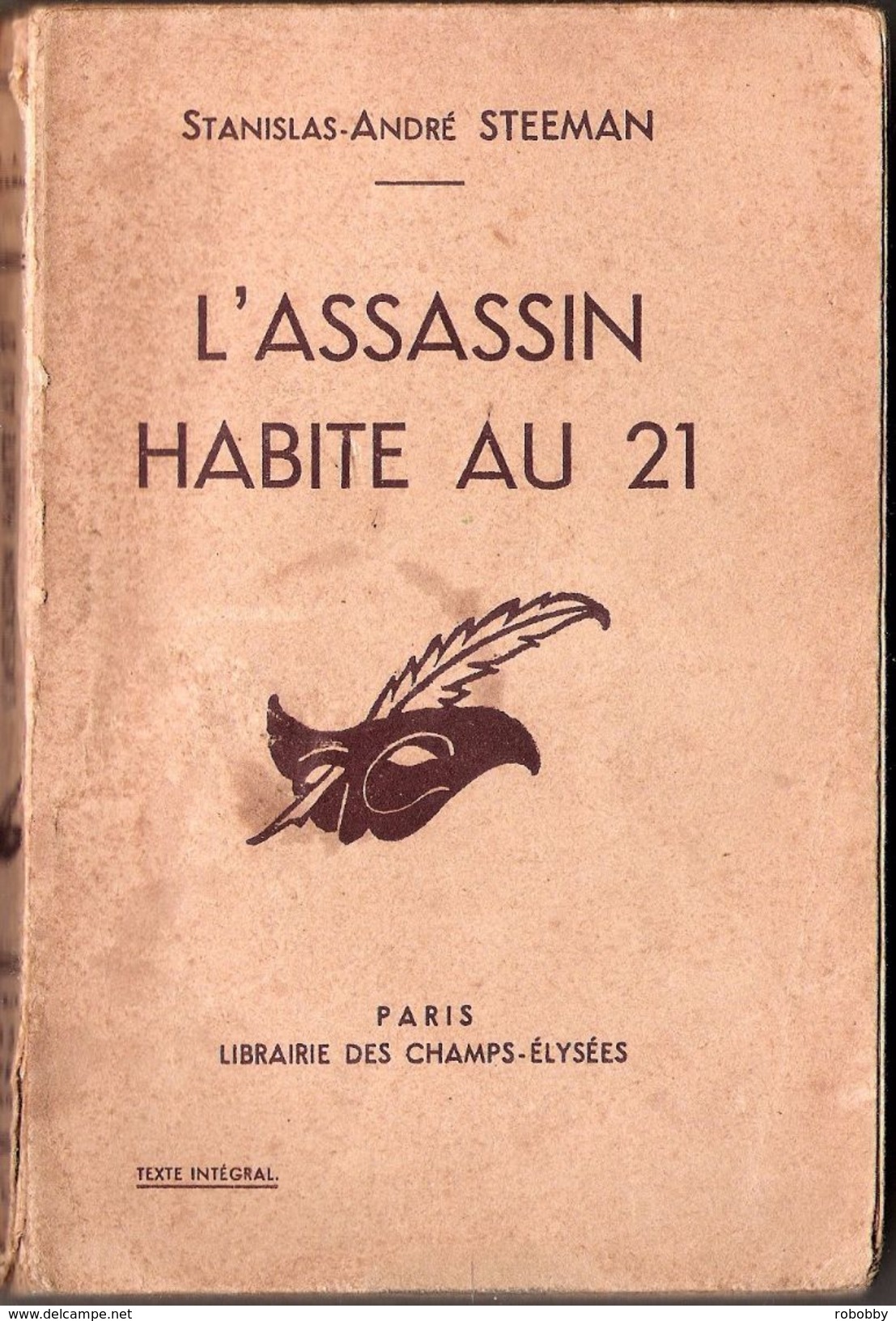 L´Assassin Habite Au 21  De Stanislas André Steeman - Le Masque