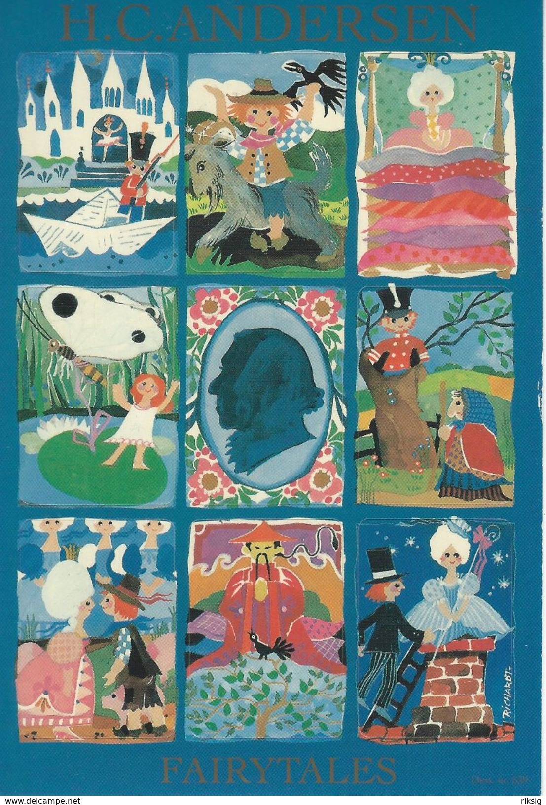 Sticker Card.  Fairytales.  H.C. Andersen. Denmark  H-797 - Fairy Tales, Popular Stories & Legends