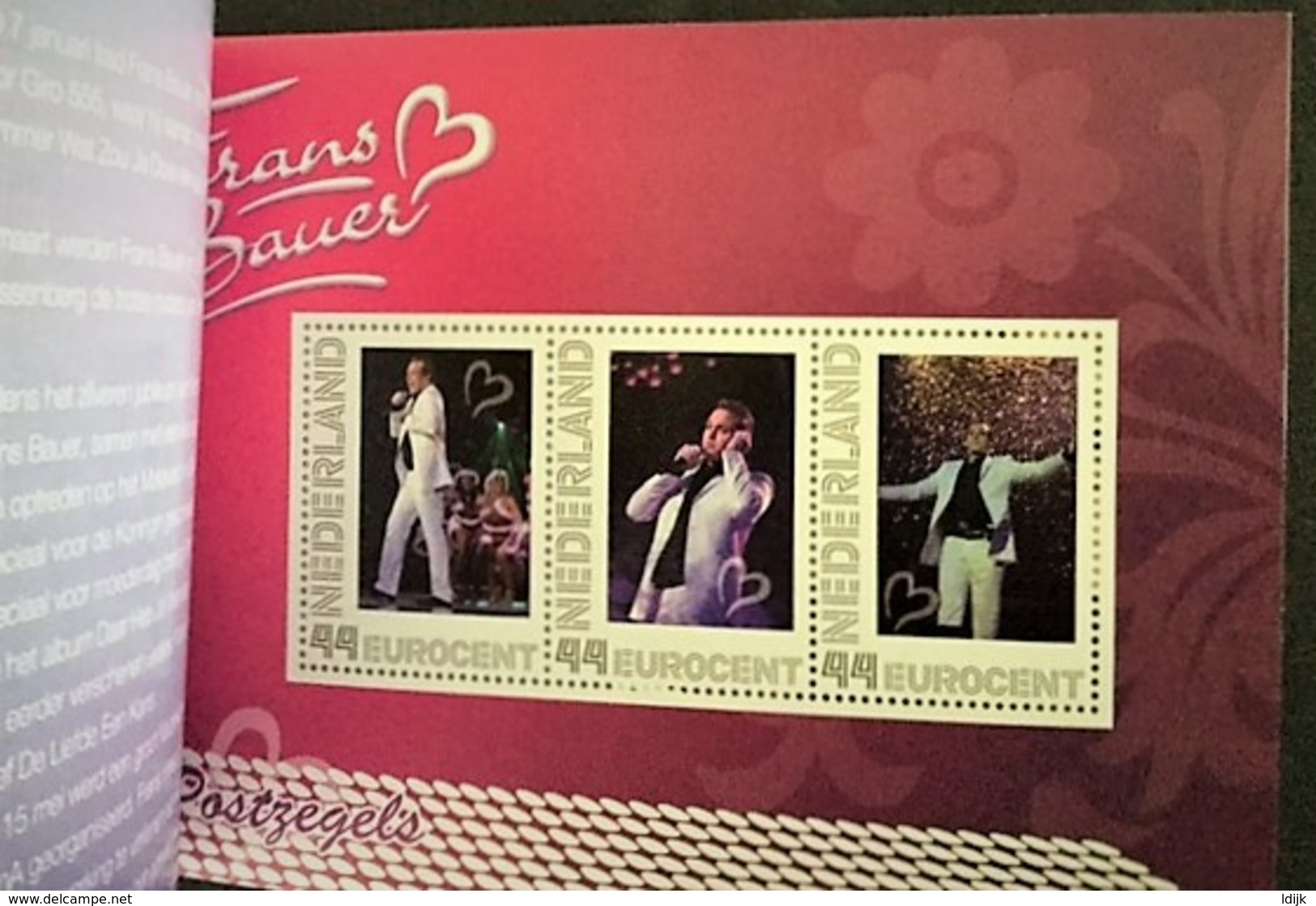 2008 Frans Bauer Persoonlijk Prestige Boekje PP 15 Met 9 Officiele Postzegels - Timbres Personnalisés