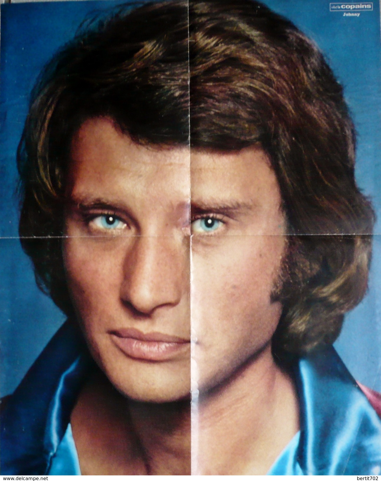 POSTER 520 X 420 -  JOHNNY HALLYDAY  -  SALUT LES COPAINS - Afiches & Pósters