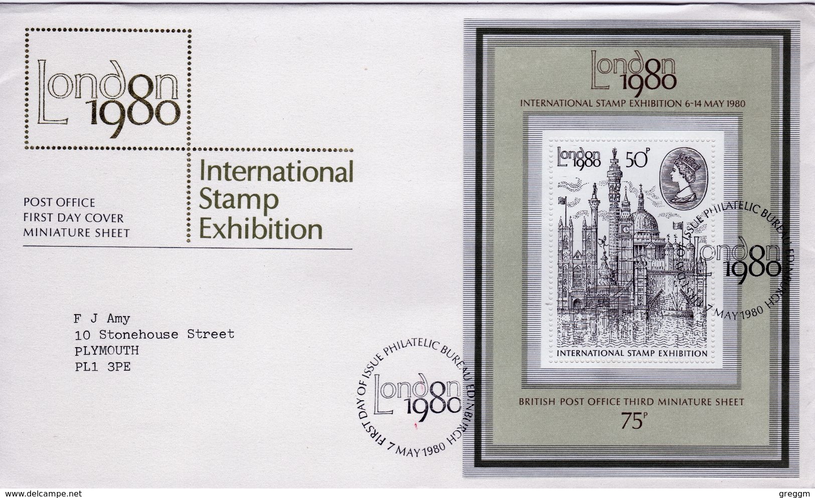 GB First Day Cover To Celebrate London 1980 International Stamp Exhibition. - 1971-1980 Dezimalausgaben