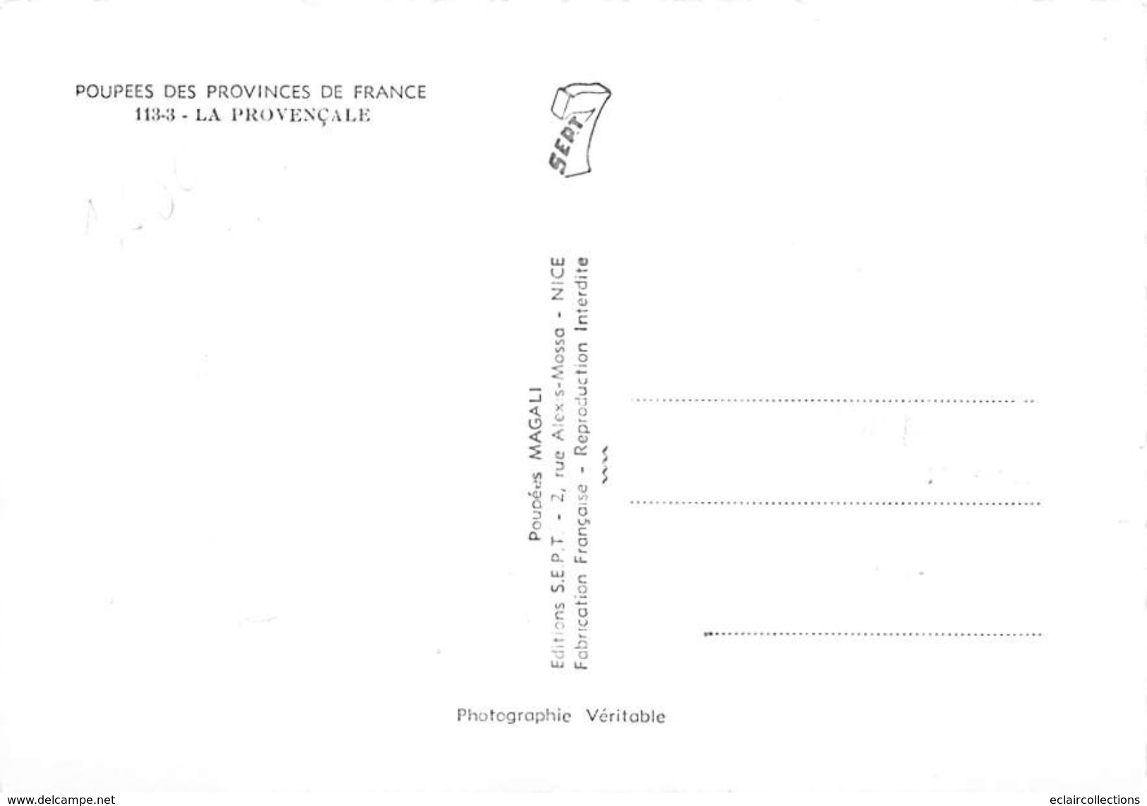 Thème: Poupées....1 lot de 15 Cartes  Poupées des province de France  Format 10 x15 toutes dos vierges   (voir scan)