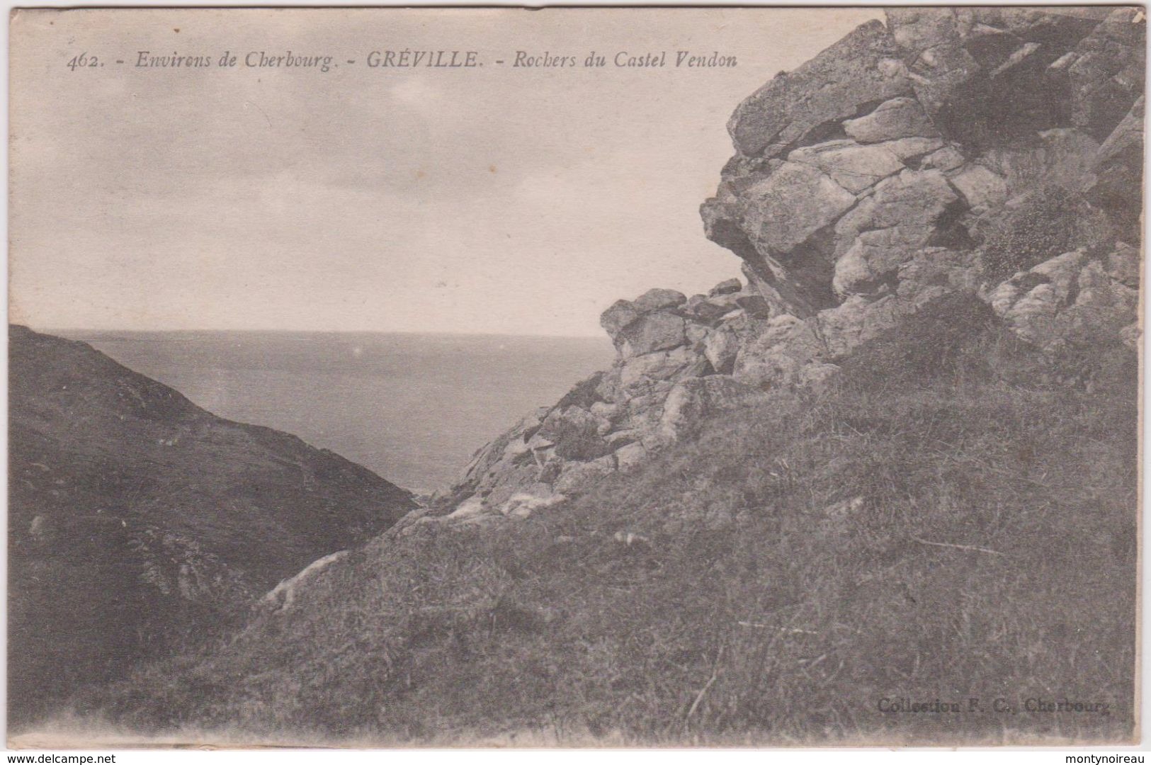 Manche : Env. De  Cherbourg :   GREVILLE :  Rocher   Du  Castel   Vendon  1921 - Autres & Non Classés