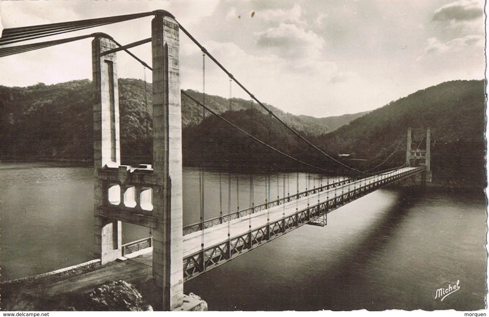 25396. Postal LIMOGES (haute Vienne) 1954. Pont Suspendu. Barrage L'Aigle - Cartas & Documentos