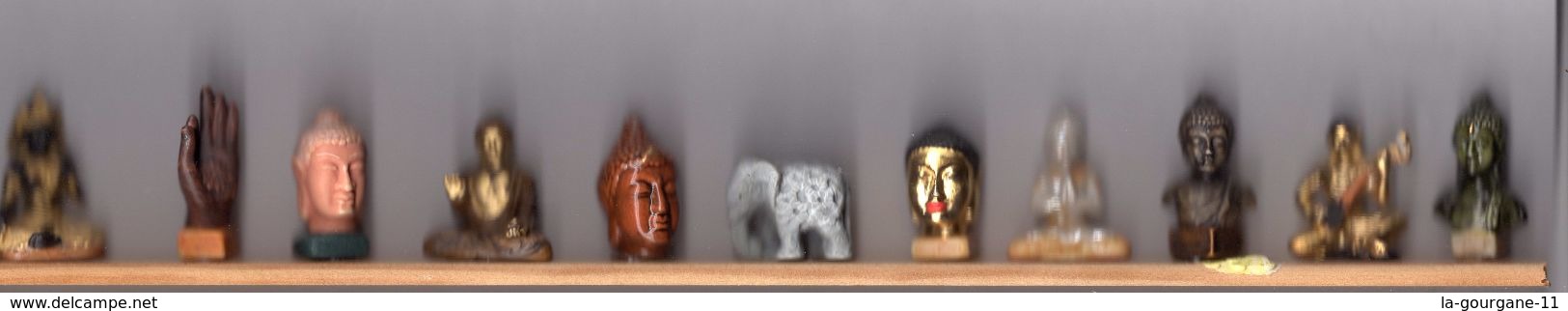 TRES RARE Série Complète 11 Fèves Prestiges Filets OR- DIVINITES HINDOUS Bouddha, Ganesha, Vishnu ZEN - Pays