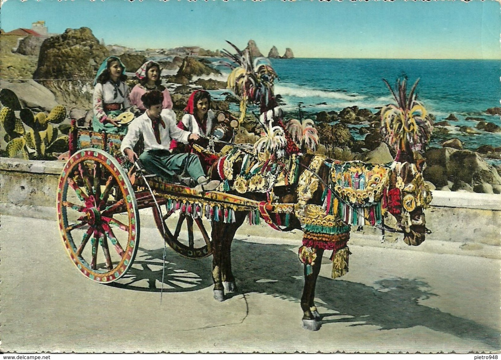 Carretto Siciliano, Charrette Sicilienne, Sicilian Cart - Costumi