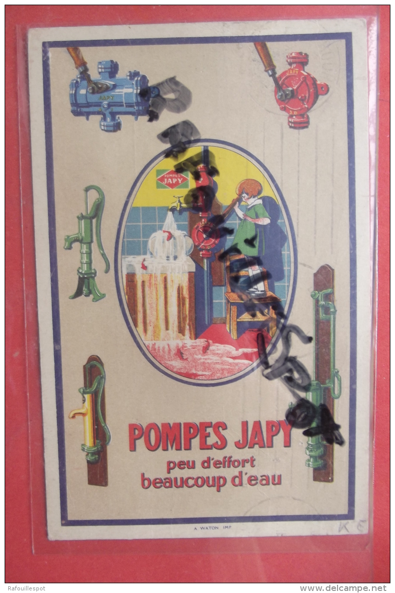 Cp Pub Pompes Japy Tampon Etablissements Japy Beaucourt - Advertising