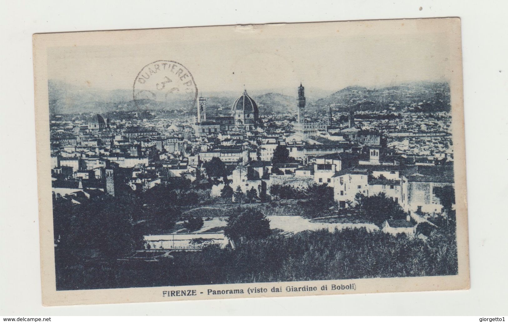 FIRENZE - PANORAMA VISTO DAL GIARDINO DI BOBOLI - VIAGGIATA 1927 - ANNULLO ITALIANI VISITATE LA TRIPOLITANIA - POSTCARD - Firenze