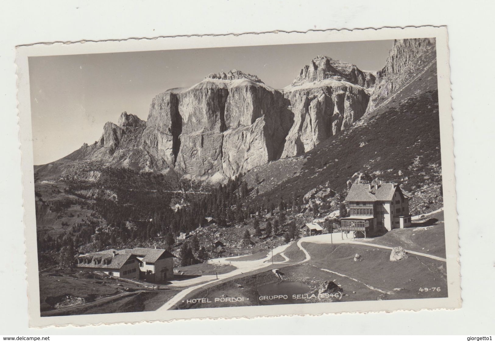 PASSO PORDOI (CANAZEI - GRUPPO SELLA) HOTEL PORDOI VIAGGIATA 1938 - ANNULLO ALBERGO COL DI LANA - POSTCARD - Trento