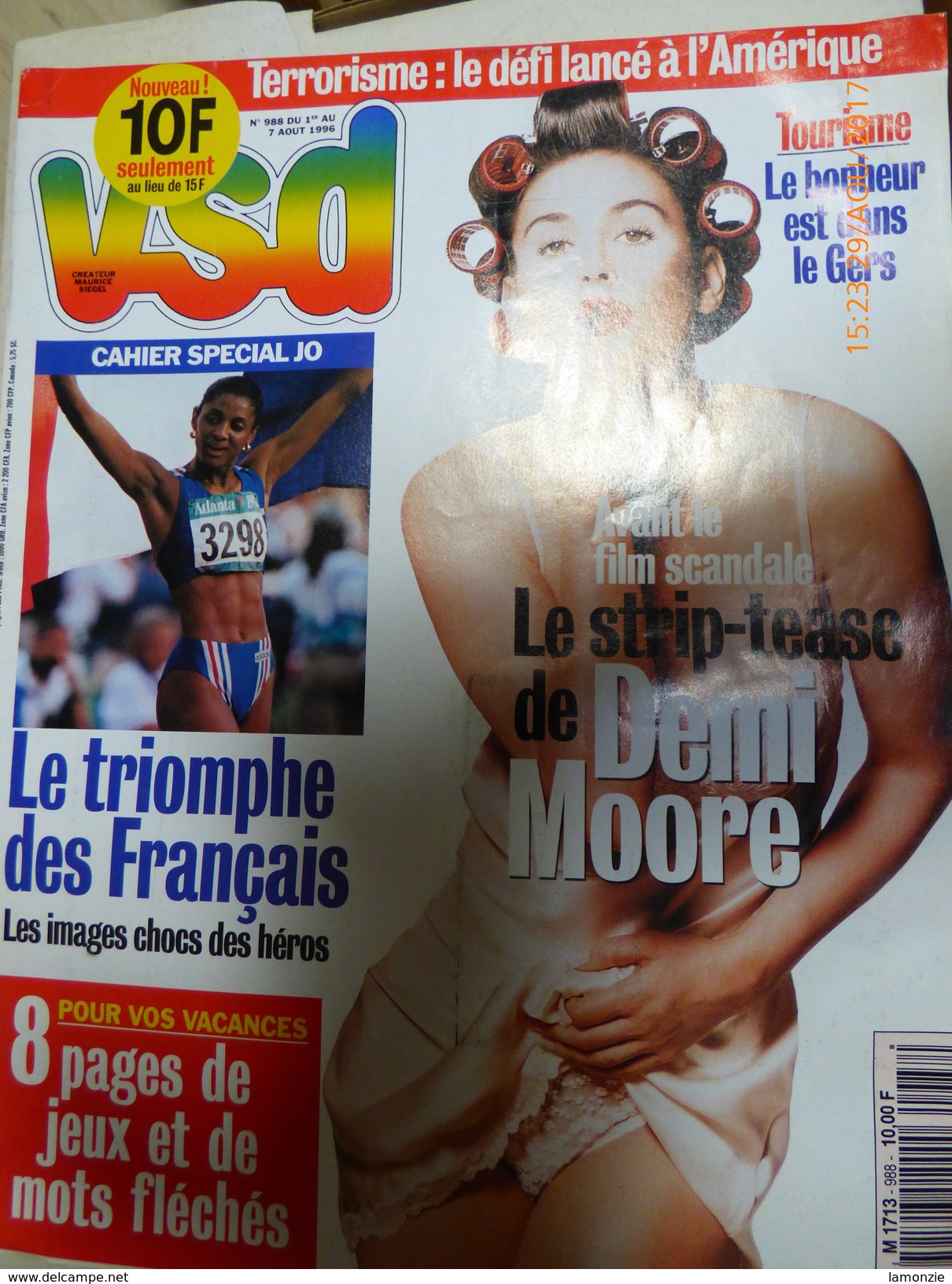 Revue VSD N° 988 (1 Au 7/08/96).  Scan Couverture Et Programme () - People