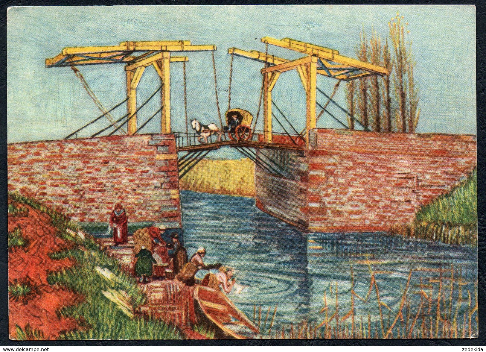 A6490 - Alte Künstlerkarte - Vincent Van Gogh - Ausschnitt Aus Der Landschaft Mit Brücke - Woldemar Klein - Van Gogh, Vincent